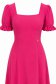 Rochie din viscoza fuchsia midi in clos cu volanase la maneca - StarShinerS 5 - StarShinerS.ro