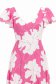 Rochie din viscoza asimetrica roz midi in clos imprimata - StarShinerS 6 - StarShinerS.ro