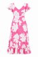 Rochie din viscoza asimetrica roz midi in clos imprimata - StarShinerS 7 - StarShinerS.ro