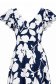 Rochie din viscoza asimetrica bleumarin midi in clos imprimata floral - StarShinerS 5 - StarShinerS.ro