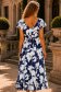 Rochie din viscoza asimetrica bleumarin midi in clos imprimata floral - StarShinerS 2 - StarShinerS.ro