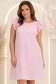 Rochie din viscoza si in roz deschis scurta cu croi larg - StarShinerS 1 - StarShinerS.ro