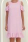 Rochie din viscoza si in roz deschis scurta cu croi larg si umeri decupati - StarShinerS 3 - StarShinerS.ro