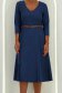 Rochie bleumarin midi in clos cu dungi si accesoriu tip curea- StarShinerS 3 - StarShinerS.ro