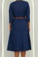 Rochie bleumarin midi in clos cu dungi si accesoriu tip curea- StarShinerS 4 - StarShinerS.ro