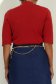 Bluza dama din tricot fin rosie cu un croi larg , guler inalt si nasturi decorativi 5 - StarShinerS.ro