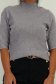 Bluza dama din tricot fin gri cu un croi larg , guler inalt si nasturi decorativi 4 - StarShinerS.ro