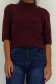 Bluza dama din tricot fin visinie cu un croi larg , guler inalt si nasturi decorativi 4 - StarShinerS.ro