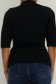 Bluza dama din tricot fin neagra cu un croi larg , guler inalt si nasturi decorativi 5 - StarShinerS.ro