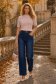 Bluza dama din tricot fin roz pudra cu un croi larg accesorizata cu perle si pietre strass 2 - StarShinerS.ro