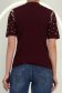 Bluza dama din tricot fin visinie cu un croi larg accesorizata cu perle si pietre strass 6 - StarShinerS.ro