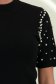 Bluza dama din tricot fin neagra cu un croi larg accesorizata cu perle si pietre strass 3 - StarShinerS.ro