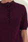 Bluza dama din tricot fin mov cu maneca scurta cu un croi larg si guler inalt 2 - StarShinerS.ro
