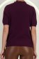 Bluza dama din tricot fin mov cu maneca scurta cu un croi larg si guler inalt 4 - StarShinerS.ro