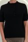 Bluza dama din tricot fin neagra cu maneca scurta cu un croi larg si guler inalt 3 - StarShinerS.ro