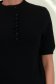 Bluza dama din tricot fin neagra cu maneca scurta cu un croi larg si guler inalt 2 - StarShinerS.ro