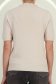 Bluza dama din tricot fin crem cu maneca scurta cu un croi larg si guler inalt 5 - StarShinerS.ro