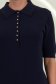 Bluza dama din tricot fin bleumarin cu maneca scurta si croi larg cu nasturi contrastanti 2 - StarShinerS.ro
