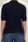Bluza dama din tricot fin bleumarin cu maneca scurta si croi larg cu nasturi contrastanti 4 - StarShinerS.ro