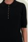 Bluza dama din tricot fin neagra cu maneca scurta si croi larg cu nasturi contrastanti 2 - StarShinerS.ro