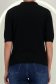 Bluza dama din tricot fin neagra cu maneca scurta si croi larg cu nasturi contrastanti 4 - StarShinerS.ro