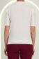 Bluza dama din tricot fin alba cu maneca scurta si croi larg cu nasturi contrastanti 4 - StarShinerS.ro