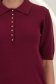 Bluza dama din tricot fin visinie cu maneca scurta si croi larg cu nasturi contrastanti 3 - StarShinerS.ro