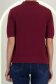 Bluza dama din tricot fin visinie cu maneca scurta si croi larg cu nasturi contrastanti 5 - StarShinerS.ro