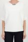 Bluza dama din tricot fin alba cu un croi larg si accesoriu cu pietre strass 4 - StarShinerS.ro