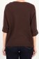 Bluza dama din tricot fin maro cu un croi larg si accesoriu cu pietre strass 5 - StarShinerS.ro