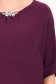 Bluza dama din tricot fin visinie cu un croi larg si accesoriu cu pietre strass 3 - StarShinerS.ro