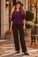 Bluza dama din tricot fin visinie cu un croi larg si accesoriu cu pietre strass 2 - StarShinerS.ro