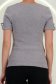 Bluza dama din tricot fin gri cu maneca scurta mulata si accesoriu tip perla 5 - StarShinerS.ro