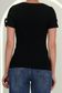 Bluza dama din tricot fin neagra cu maneca scurta mulata si accesoriu tip perla 4 - StarShinerS.ro