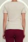 Bluza dama din tricot fin crem cu maneca scurta mulata si accesoriu tip perla 4 - StarShinerS.ro