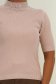 Bluza dama din tricot fin roz pudra cu un croi larg accesorizata cu pietre strass 3 - StarShinerS.ro
