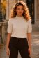 Bluza dama din tricot fin crem cu un croi larg accesorizata cu pietre strass