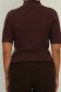 Bluza dama din tricot fin maro cu un croi larg accesorizata cu pietre strass 5 - StarShinerS.ro