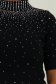 Bluza dama din tricot fin neagra cu un croi larg accesorizata cu pietre strass 3 - StarShinerS.ro