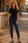 Bluza dama din tricot fin neagra mulata accesorizata cu pietre strass 2 - StarShinerS.ro