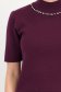 Bluza dama din tricot fin mov cu un croi larg accesorizata cu pietre strass si perle 3 - StarShinerS.ro