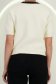 Bluza dama din tricot fin ivoire cu un croi larg cu buzunare false accesorizate 4 - StarShinerS.ro