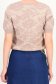 Bluza dama din tricot fin bej cu un croi larg si model floral 5 - StarShinerS.ro