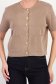 Bluza dama din tricot fin bej cu un croi larg si buzunare frontale 4 - StarShinerS.ro