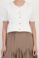 Bluza dama din tricot fin alba cu un croi larg si buzunare frontale 4 - StarShinerS.ro