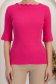 Bluza dama din tricot fin roz cu un croi mulat si decupaje speciale la guler si manec 4 - StarShinerS.ro