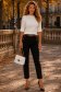 Bluza dama din tricot fin alba cu un croi mulat si decupaje speciale 2 - StarShinerS.ro