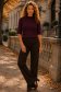 Bluza dama din tricot fin visinie cu un croi mulat si decupaje speciale 2 - StarShinerS.ro