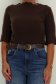Bluza dama din tricot fin maro cu un croi mulat si decupaje speciale 4 - StarShinerS.ro