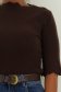 Bluza dama din tricot fin maro cu un croi mulat si decupaje speciale 3 - StarShinerS.ro